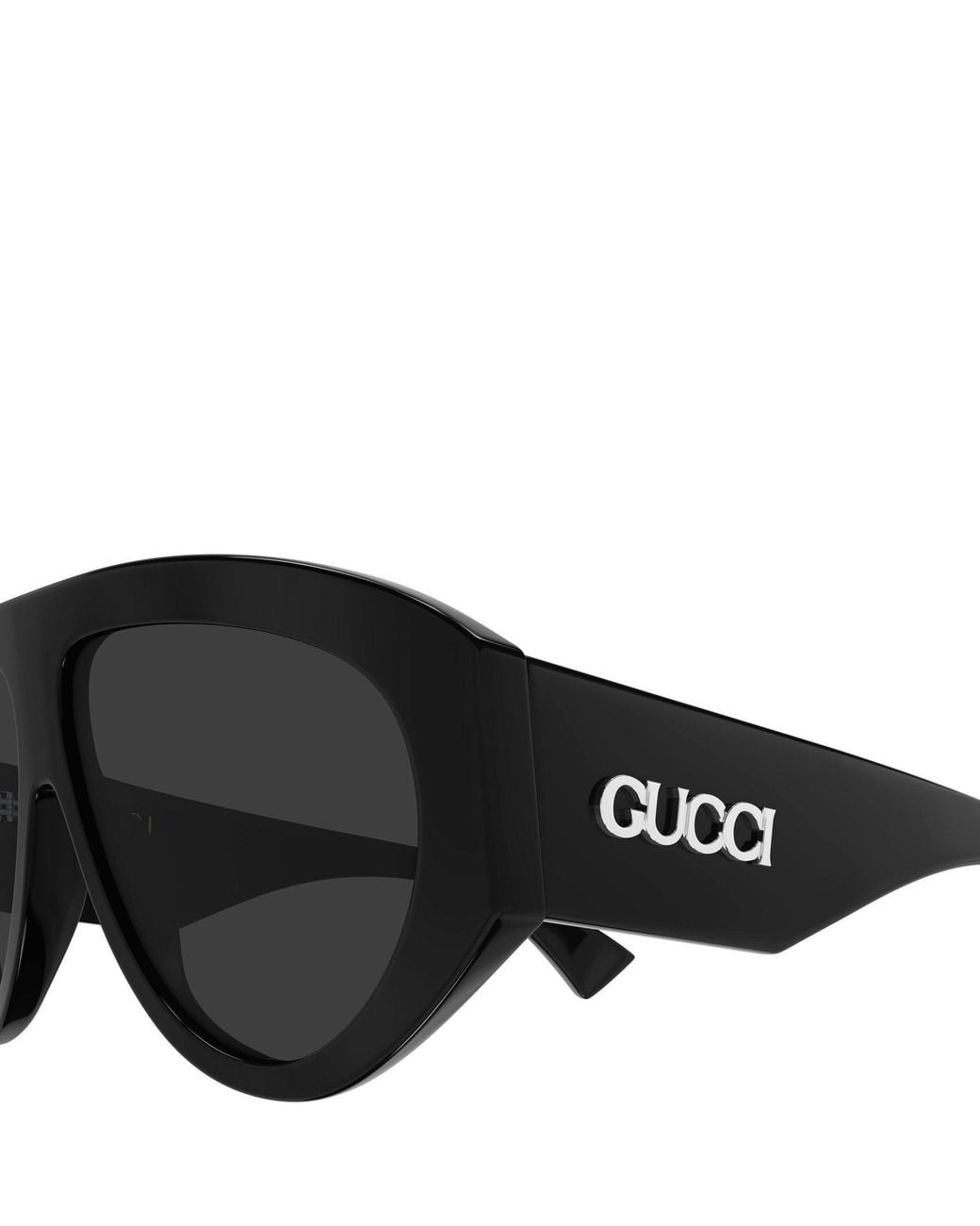 Gucci Black Integrated Pilot Sunglasses for men