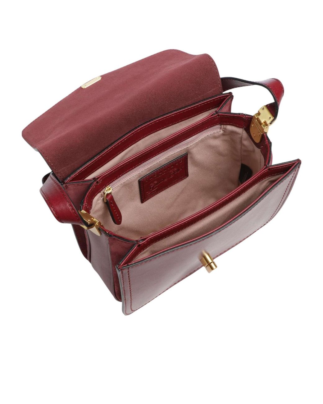 The Bridge Red Mia Leather Cross Body Bag