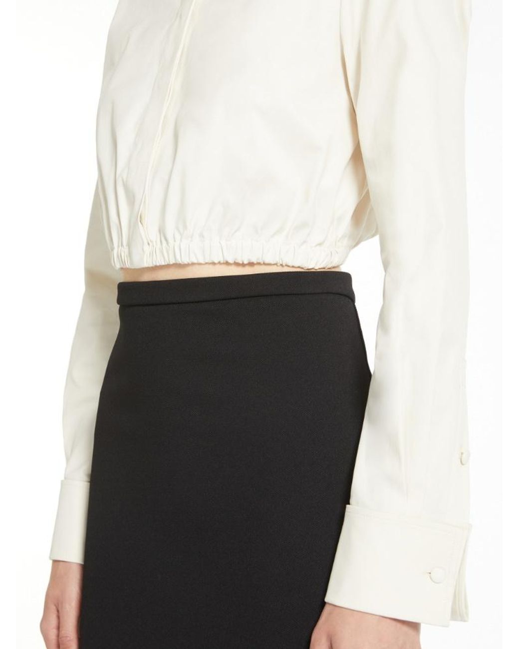 Max Mara White Tevere Stretch Twill Shirt