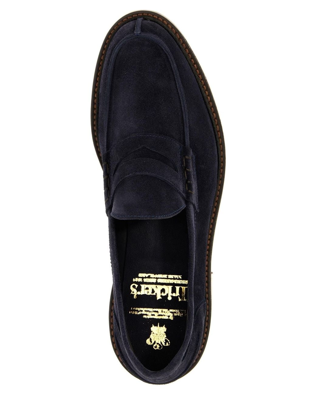 Tricker's Blue Round Toe Loafers for men