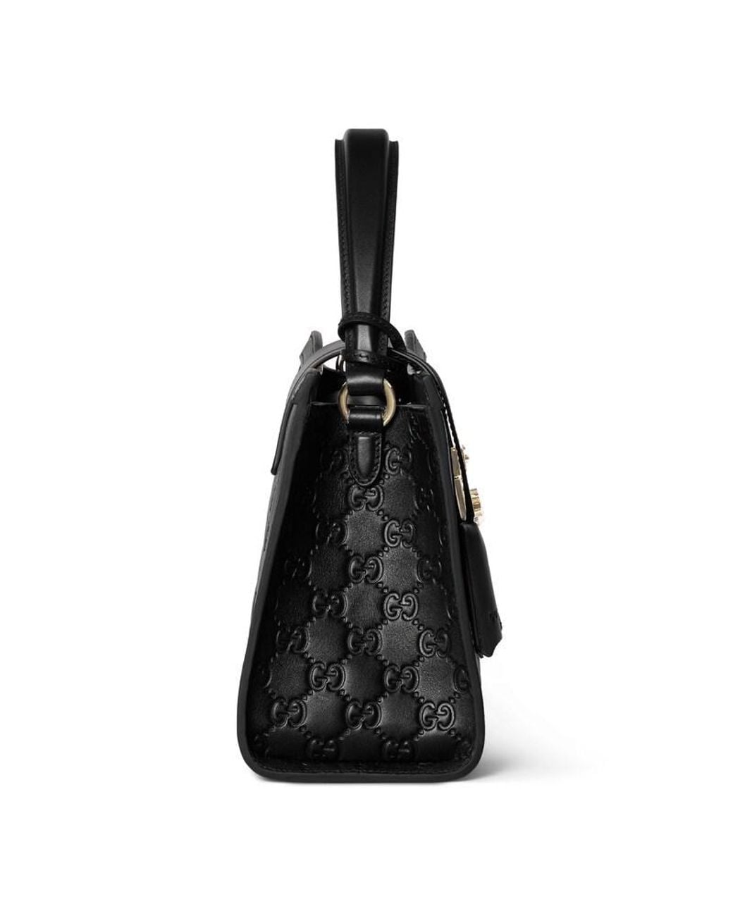 Gucci Black Padlock Medium Top Handle Bag
