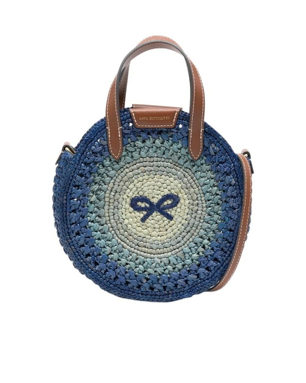 Anya Hindmarch Blue Woven Shoulder Bag