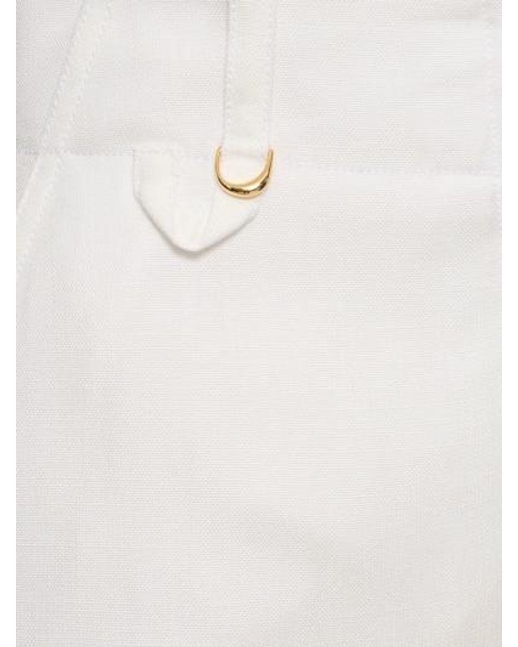 Jacquemus White La Jupe Midi Bari Medium Length Skirt
