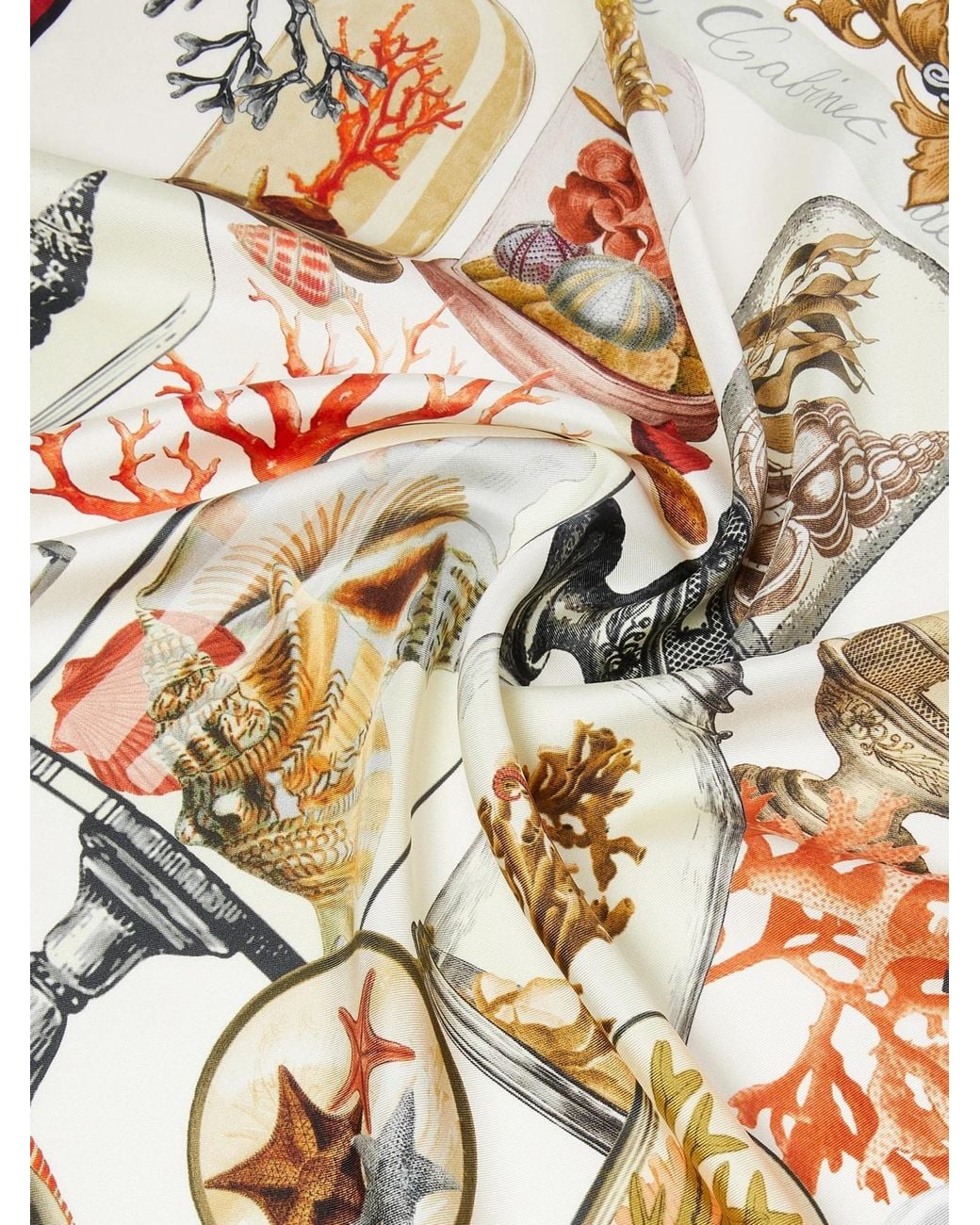 Max Mara White Le Cabinet Printed Scarf