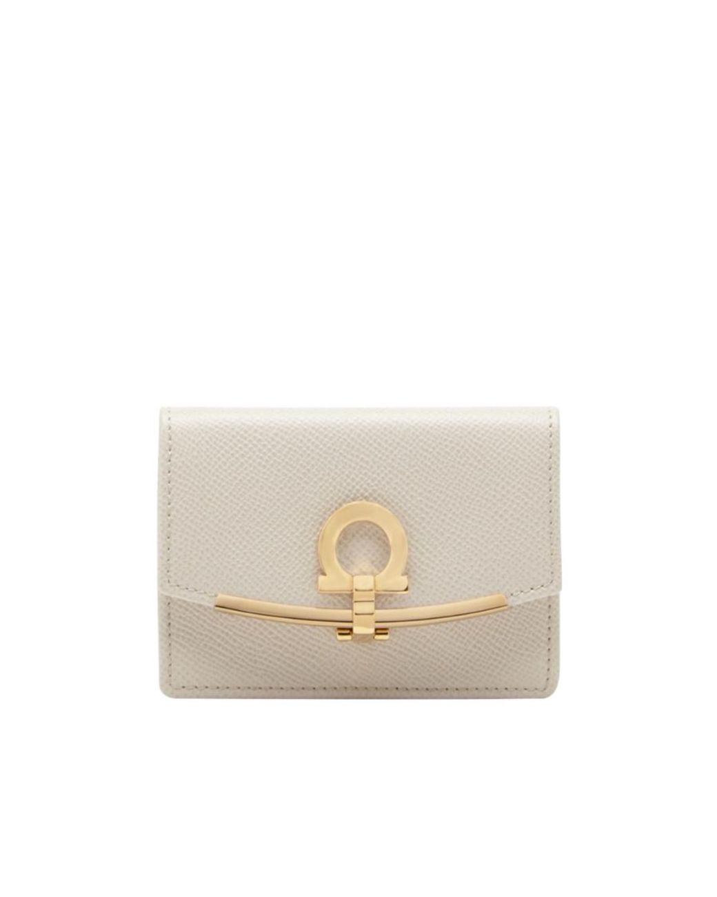 Ferragamo White Flip Card Bag