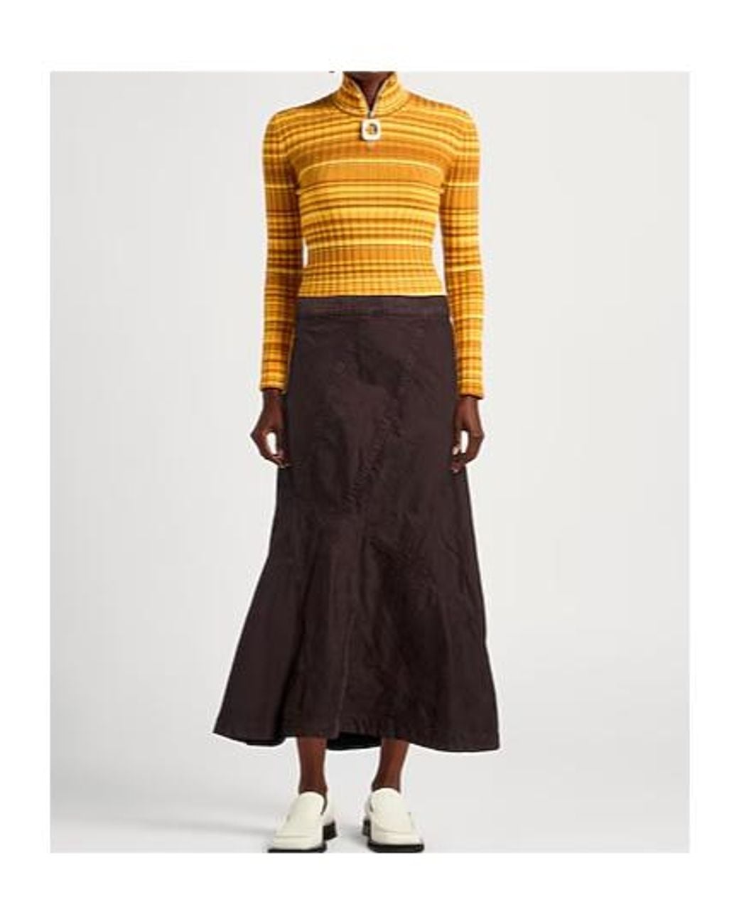 MAX&Co. Brown Denim Skirt