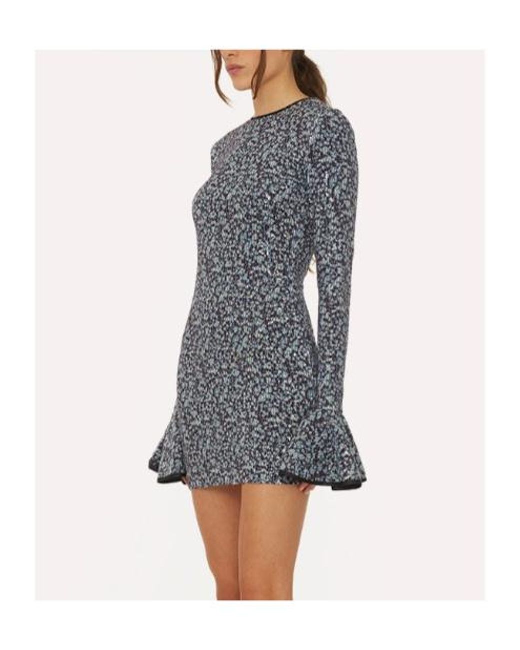 ROTATE BIRGER CHRISTENSEN Blue Cut-Out Detailed Sequinned Mini Dress