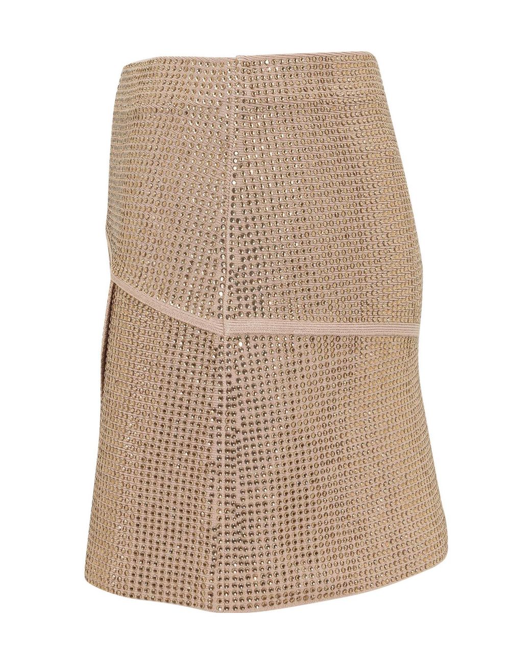 ANDREADAMO Brown Andreadamo Asymmetric Embellished Skirt