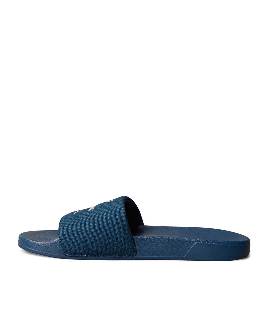 Calvin Klein Blue Solid Color Pool Sliders for men