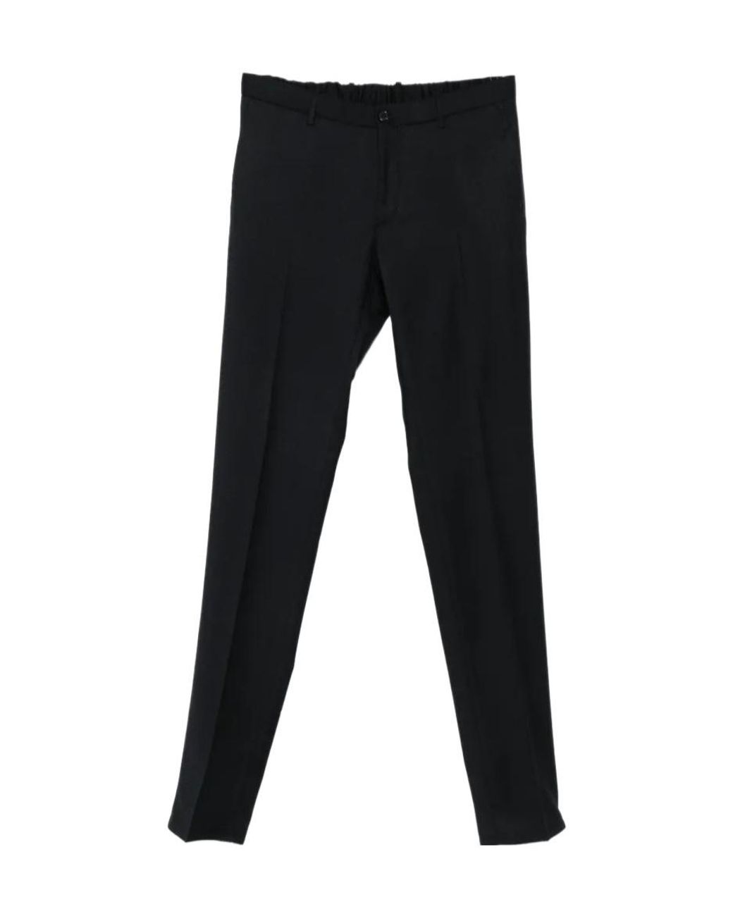 Incotex Black Pressed-Crease Slim-Fit Trousers for men