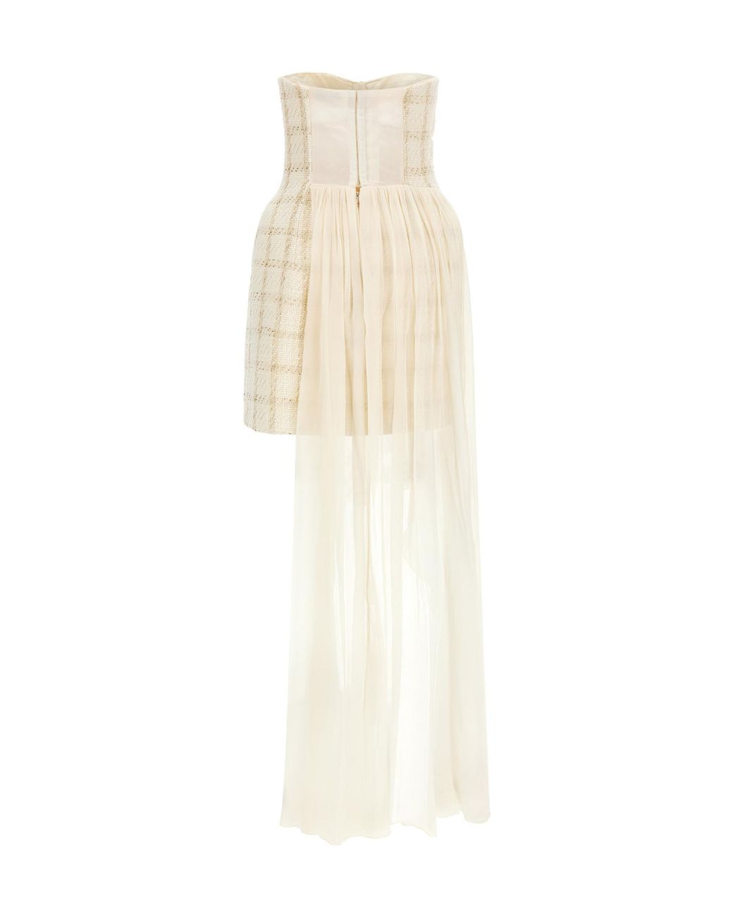 Elisabetta Franchi White Amphora Draped Mini Dress