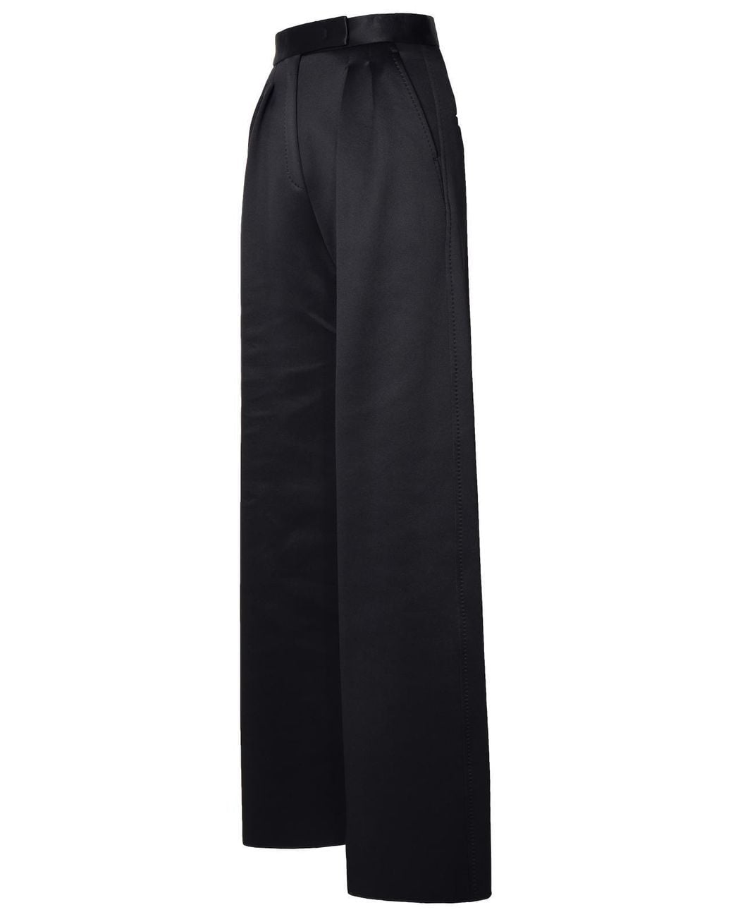 Max Mara Blue Zinnia Pleat Detailed High Waist Pants