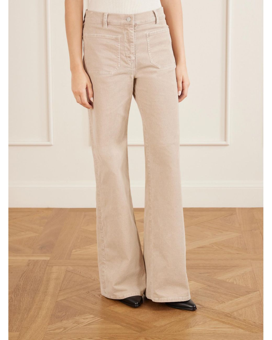 Nili Lotan Natural High-Waisted Casual Trousers