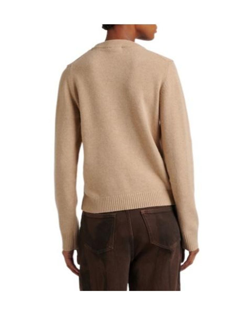Ganni White Logo Intarsia Sweater