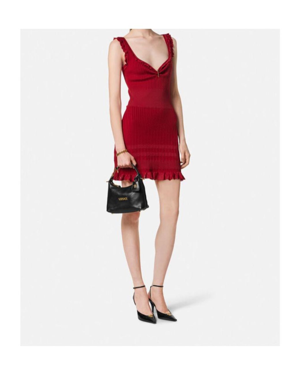Versace Red Short Dresses