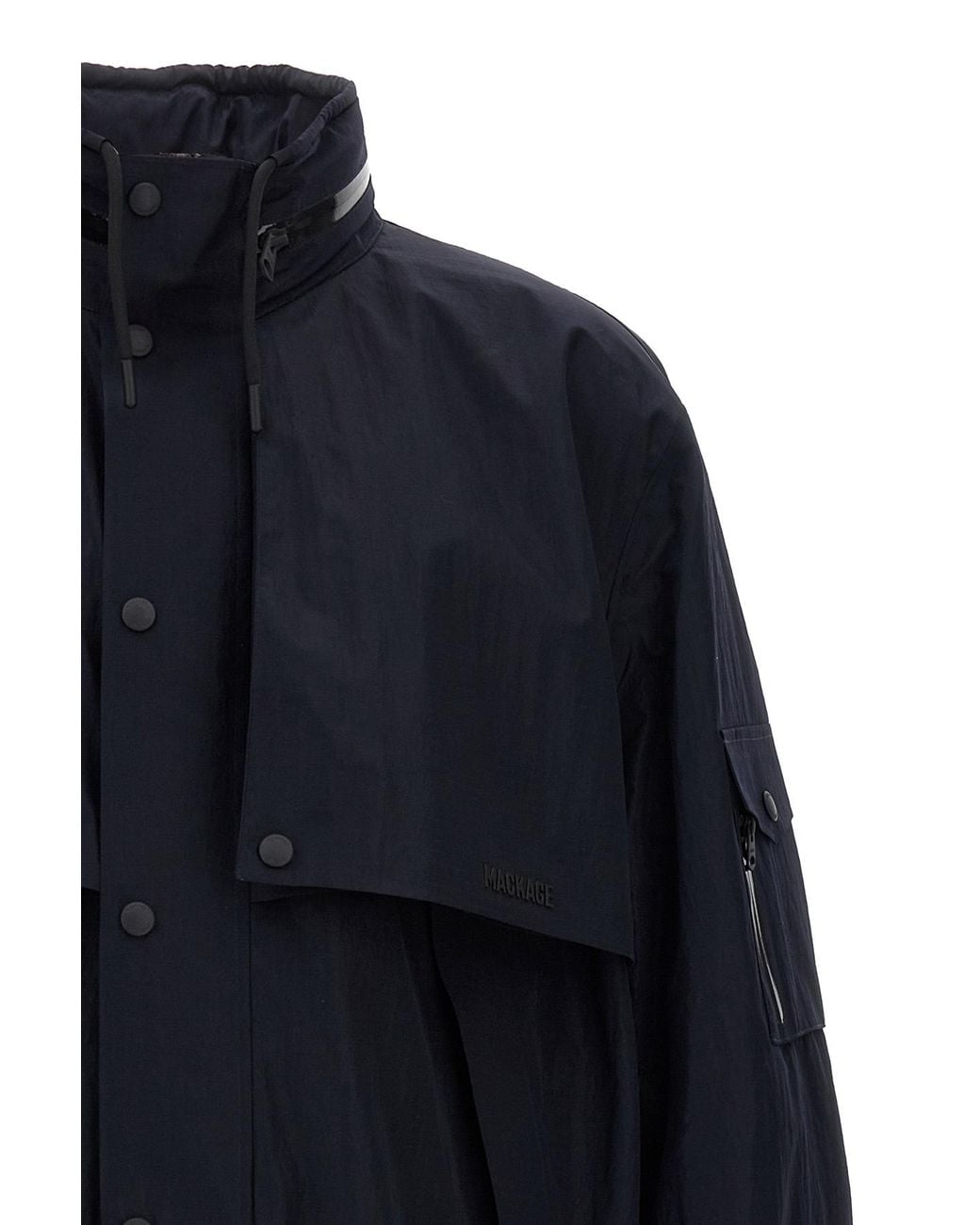 Mackage Blue Garrett Hooded Jacket for men