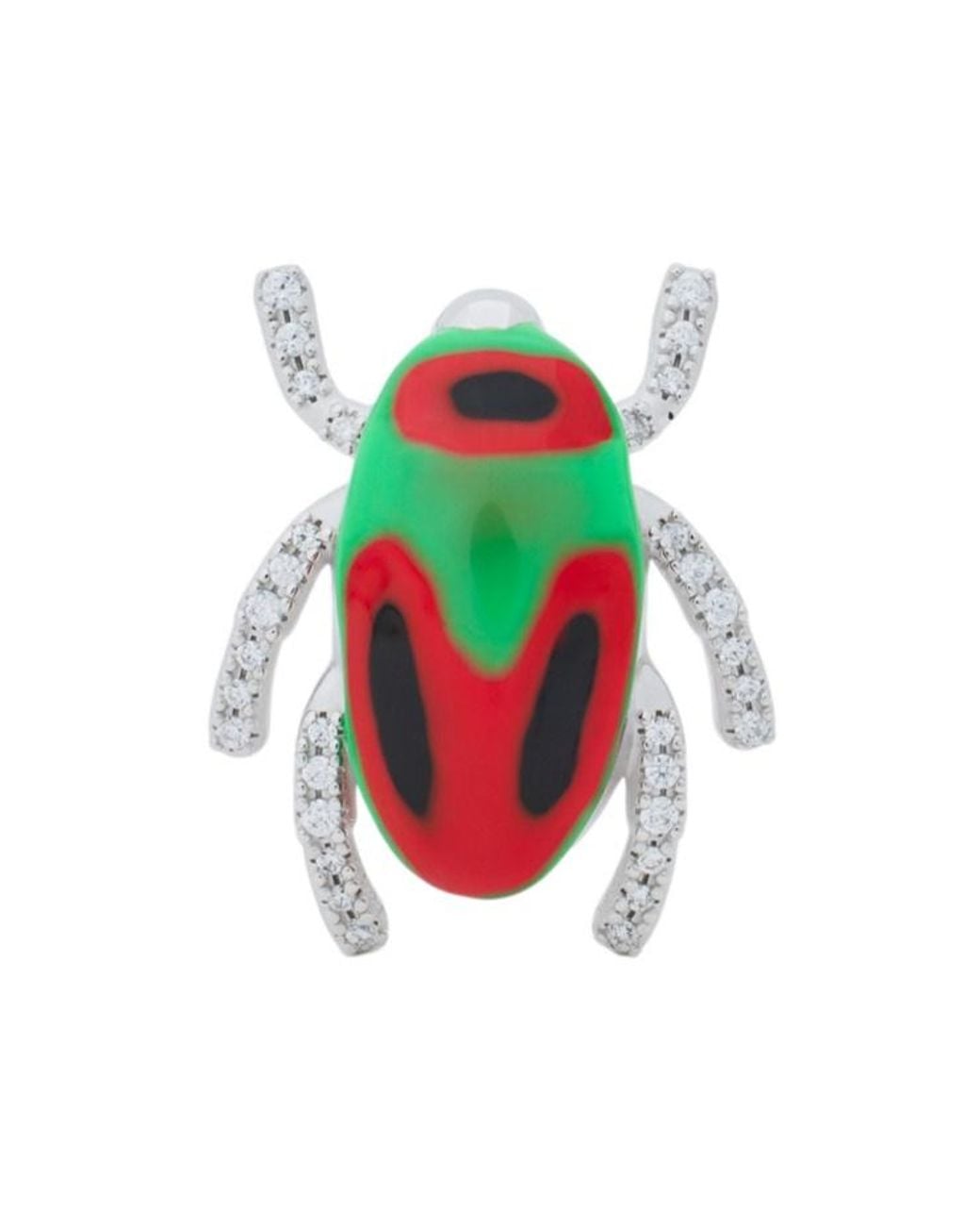 Loewe White Carabeo Brooch