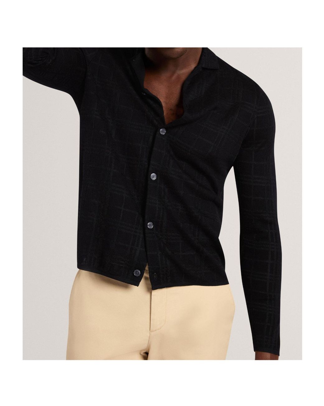Balmain Black Lapel Shirt for men