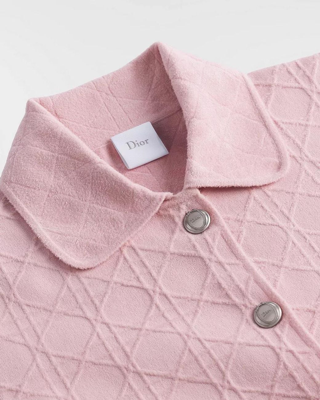Dior Pink Giacca Macrocannage Con Vestibilità Regolare