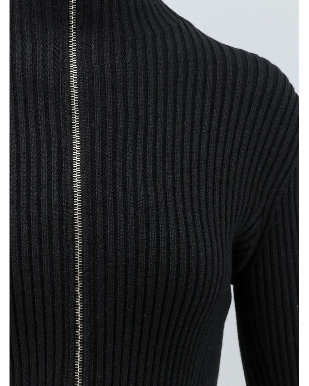 Alaïa Black Alaïa Long-Sleeved Zip-Up Cardigan
