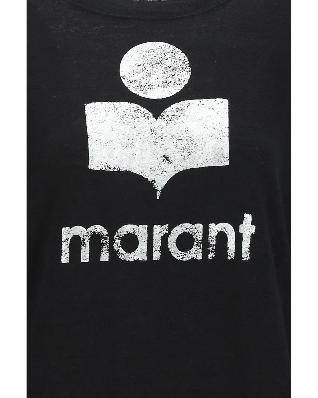 Isabel Marant Green Isabel Marant Étoile Logo Printed Long-Sleeved T-Shirt