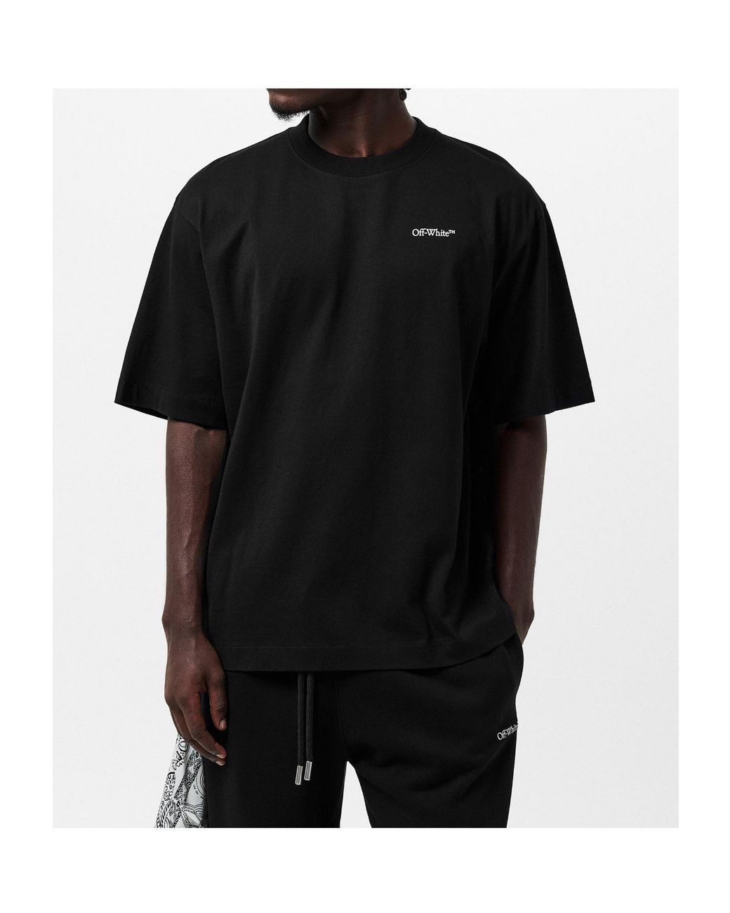 Off-White c/o Virgil Abloh Black Scribble Regular Fit T-Shirt for men