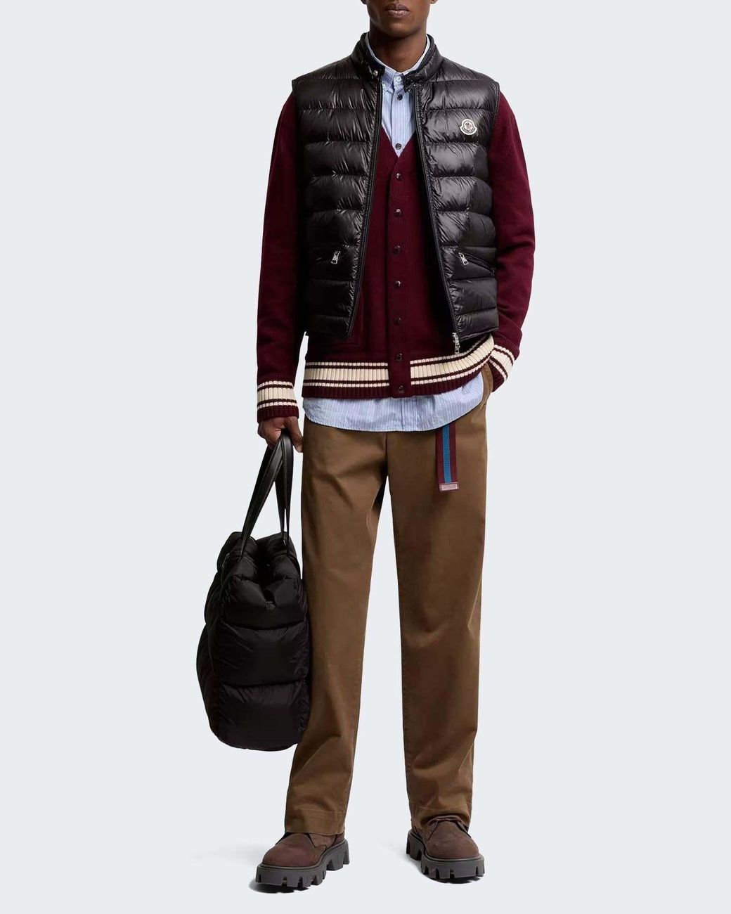 Moncler Black Vests for men