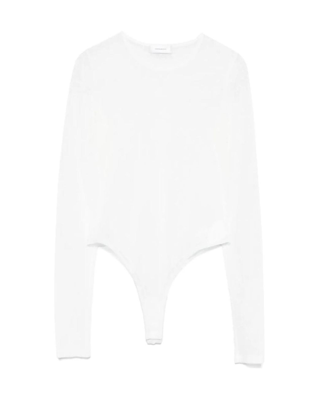 Wardrobe NYC White Polka-Dot Bodysuit