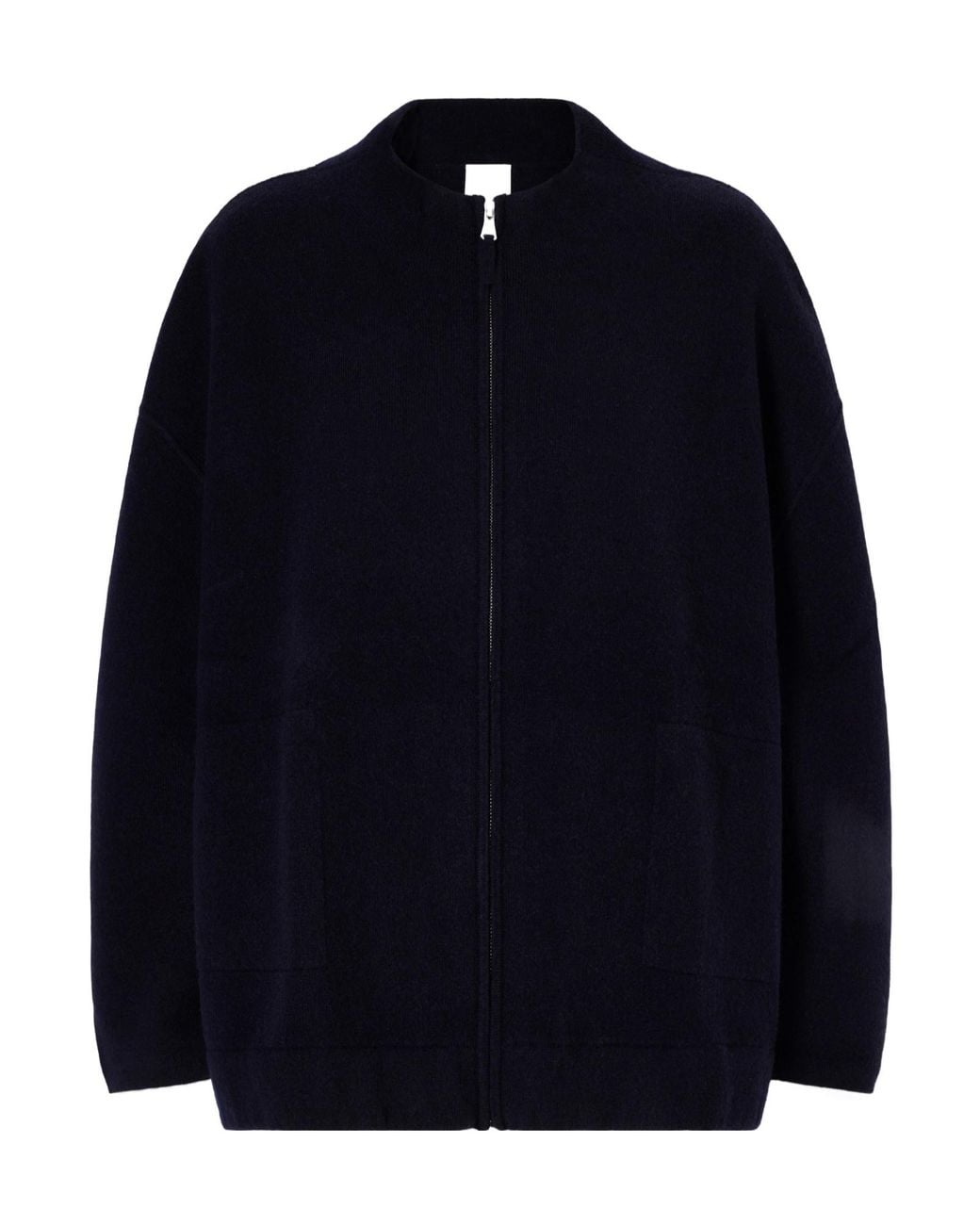 Allude Blue Minimalist Long-Sleeve Jacket