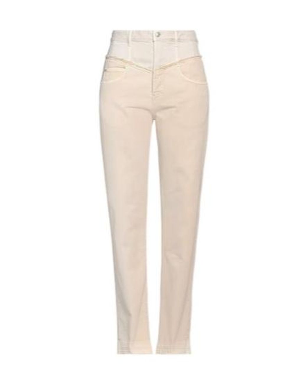 Isabel Marant Natural High-Waisted Straight-Leg Jeans