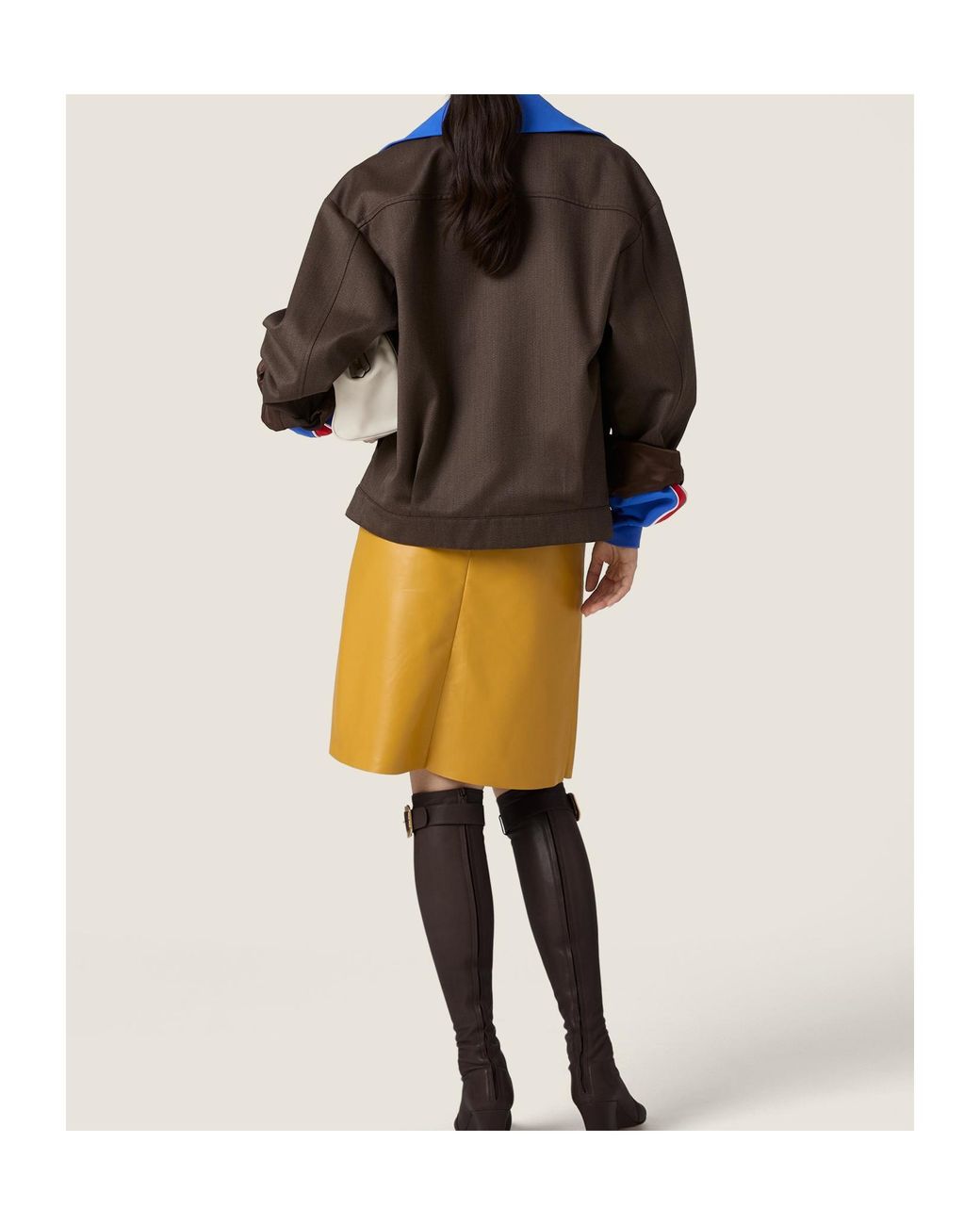 Miu Miu Brown Layered Zipped Jacket