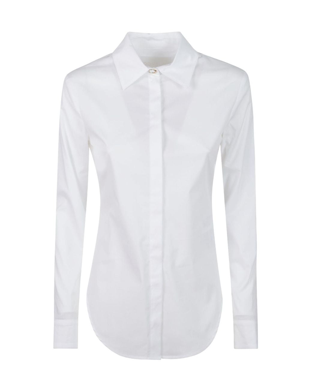 Dondup White Jewelled-Button Long-Sleeve Shirt