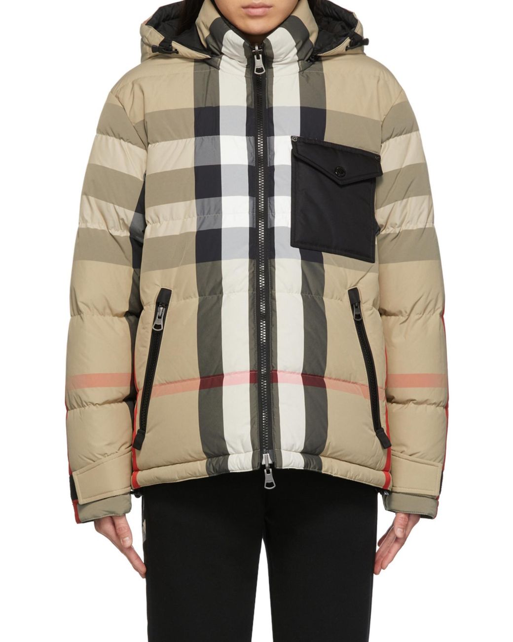 Burberry Brown Reversible Exaggerated Check Padded Jacket for men