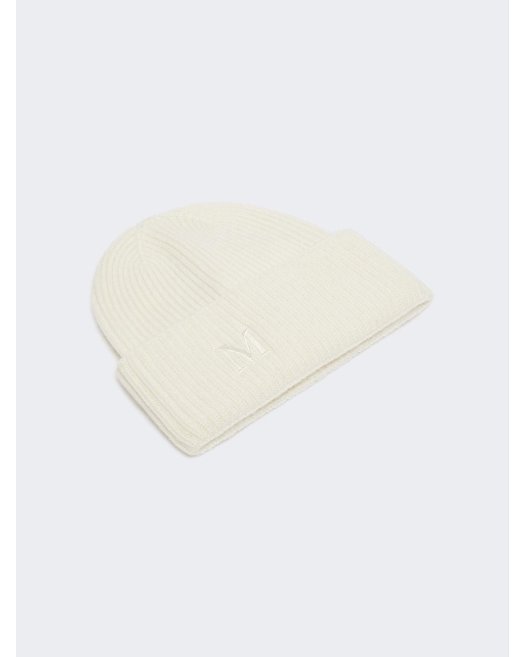 Max Mara White Mmretina Ribbed Beanie