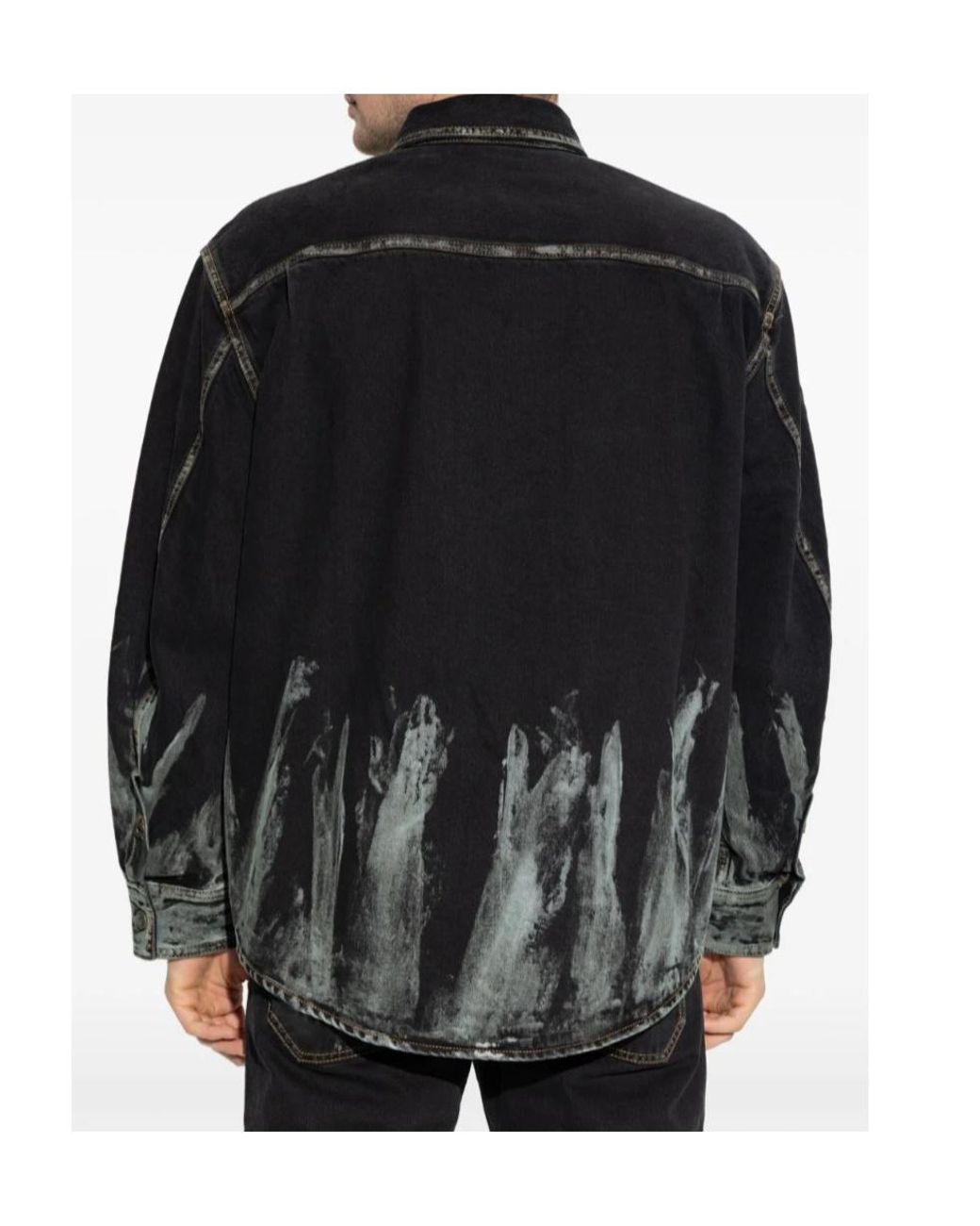 Off-White c/o Virgil Abloh Black Oversized Button-Up Denim Jacket for men