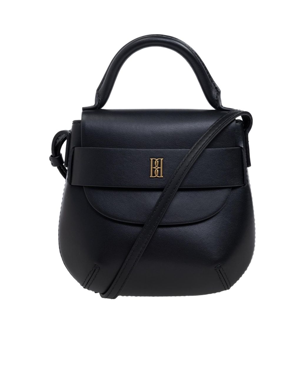 By Malene Birger Black Signature Flap Crossbody Bag