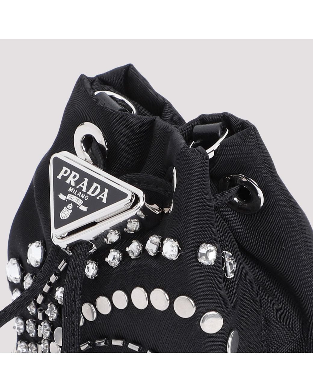 Prada Black Mini Drawstring Shoulder Bag