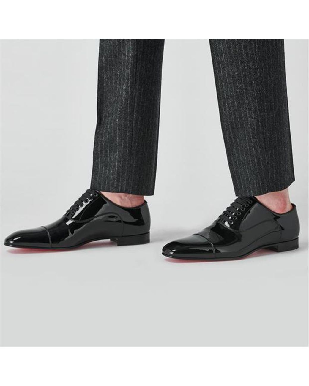 Christian Louboutin Black Lace-Up Business Formal Shoes for men
