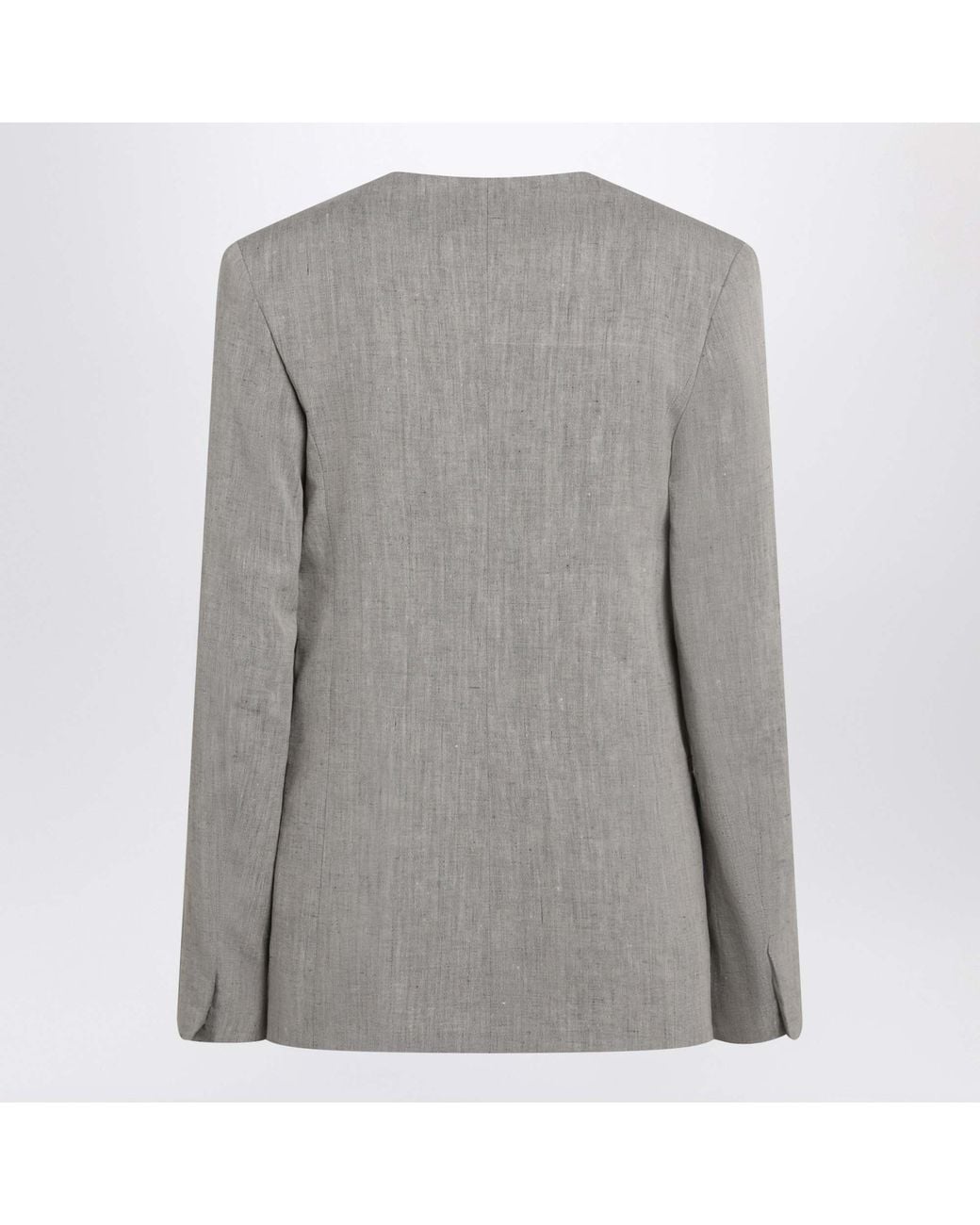 Loulou de Saison Gray Asymmetric Lapel Jacket