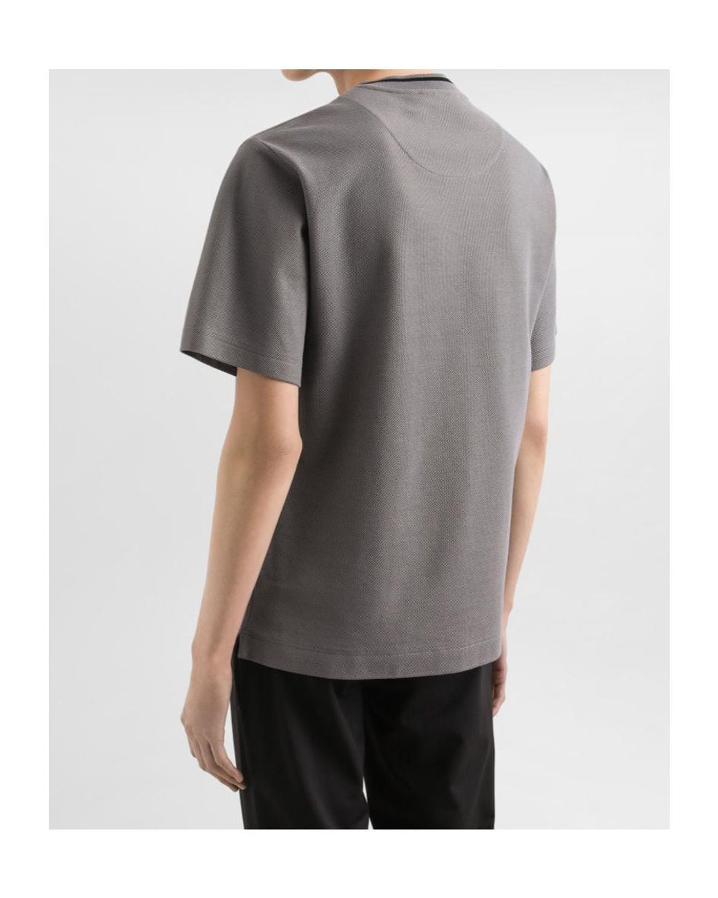 Dolce & Gabbana Gray Cotton Piqué T-Shirt for men