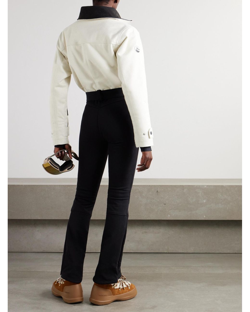 CORDOVA White The Telluride Belted Two-Tone Wool-Blend And Twill Ski Suit