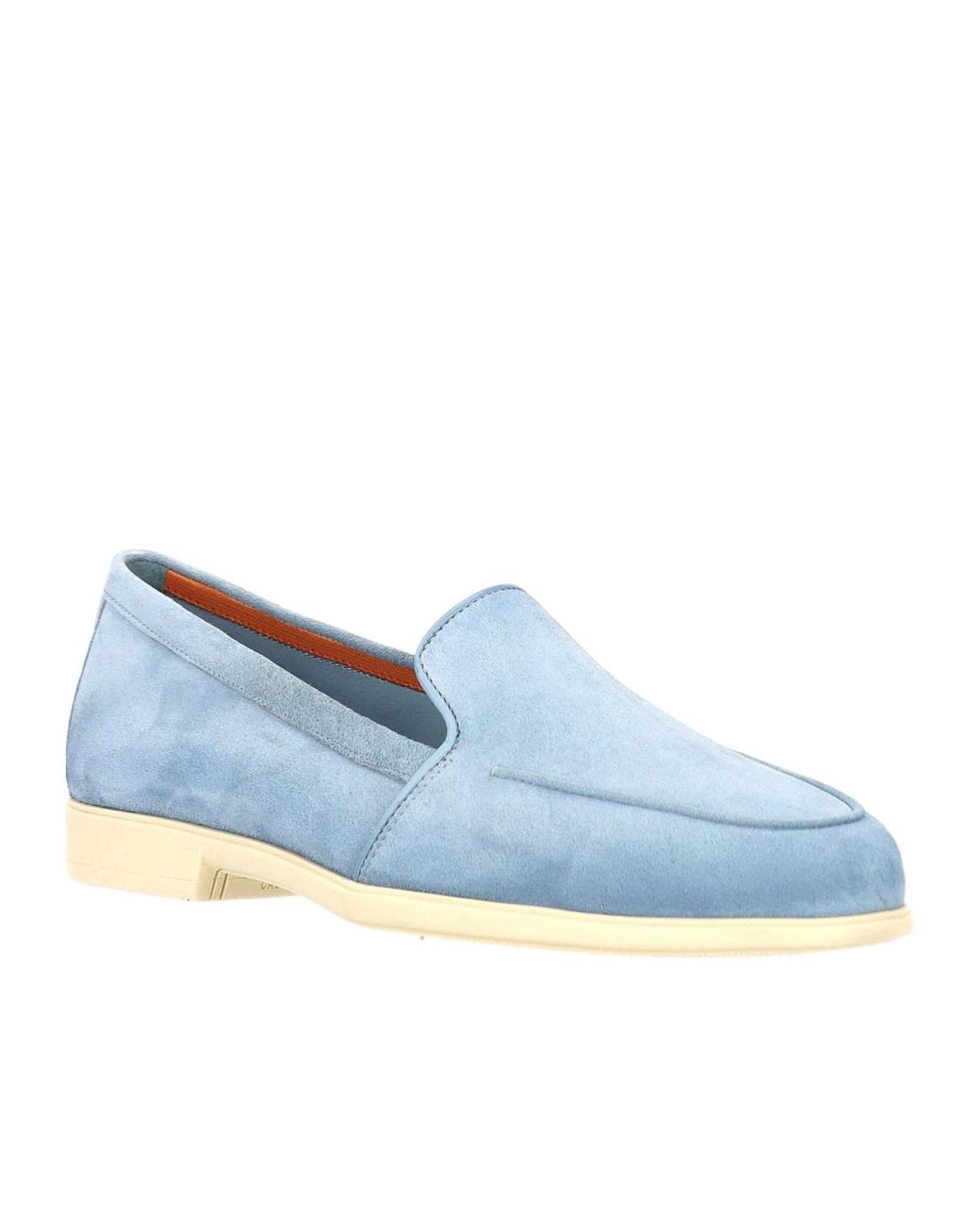 Santoni Blue Slip-On Flat Shoes