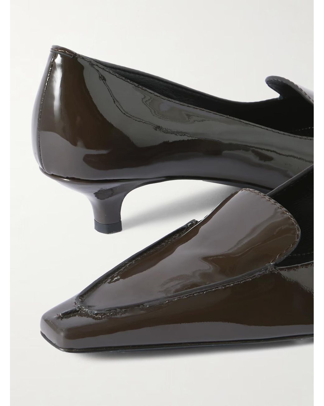 Totême Brown Patent-Leather Pumps