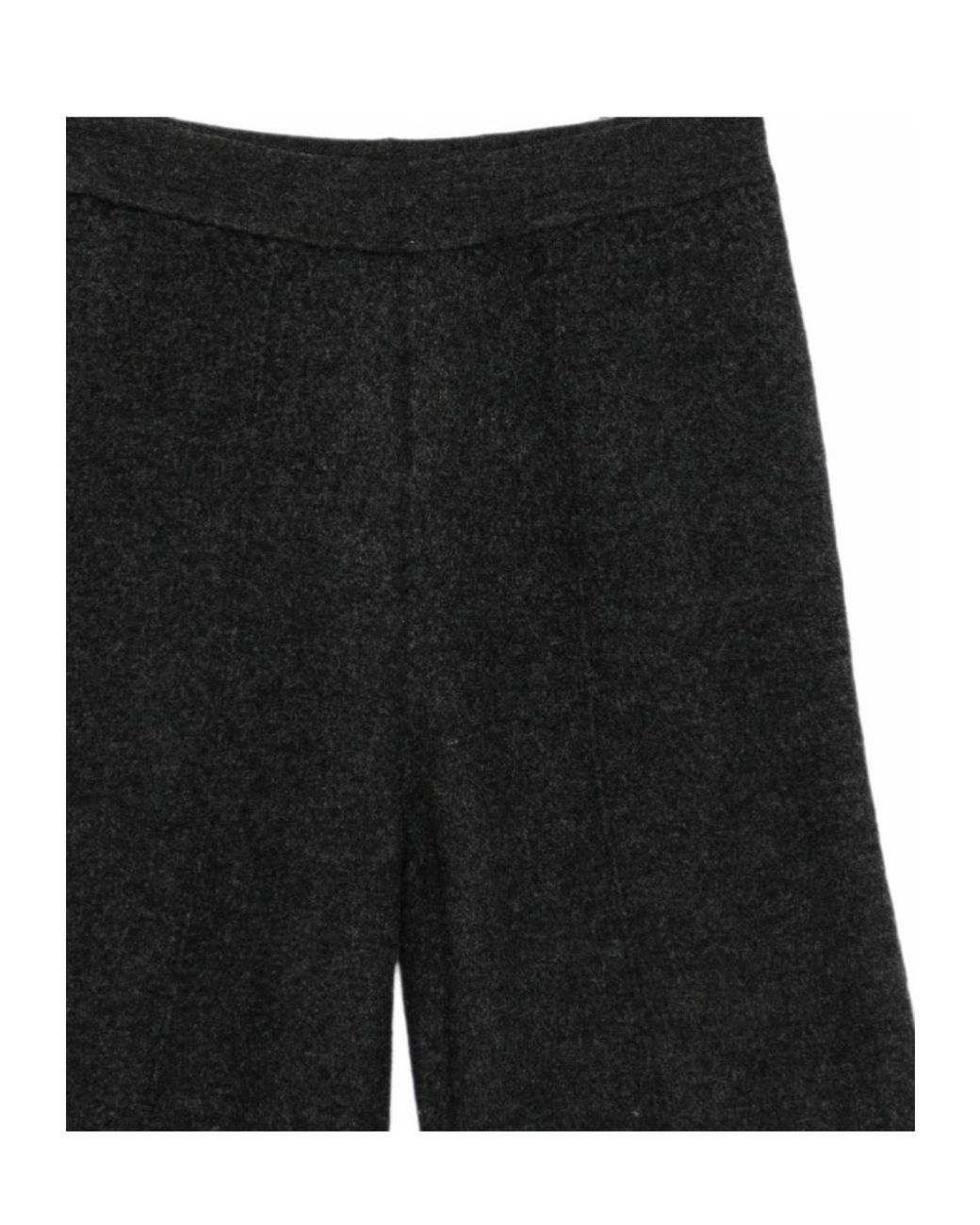 Semicouture Black Lantern-Silhouette Casual Trousers