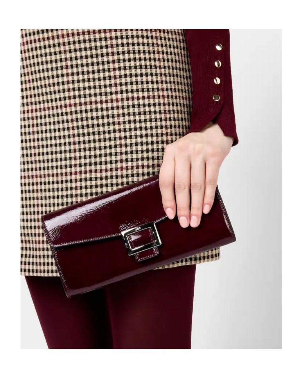 Roger Vivier Purple Belle Vivier Chain Wallet