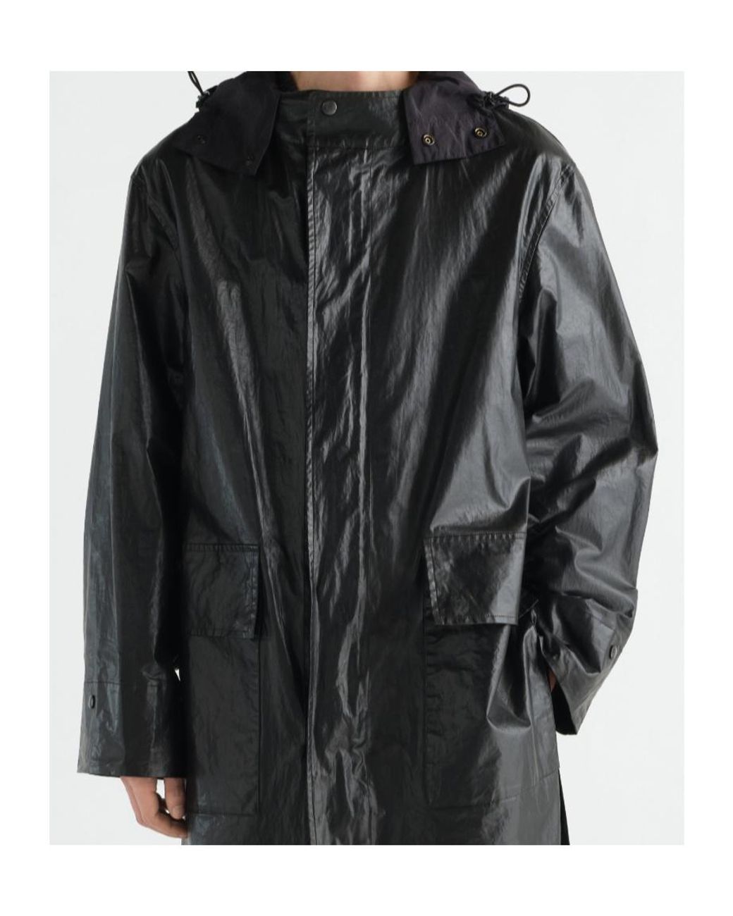 Lemaire Gray Long Raincoat for men