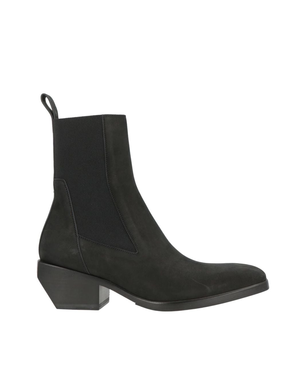 Rick Owens Black Simple Leather Chelsea Boots