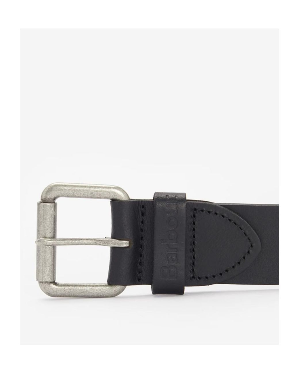 Barbour White Allanton Leather Belt for men