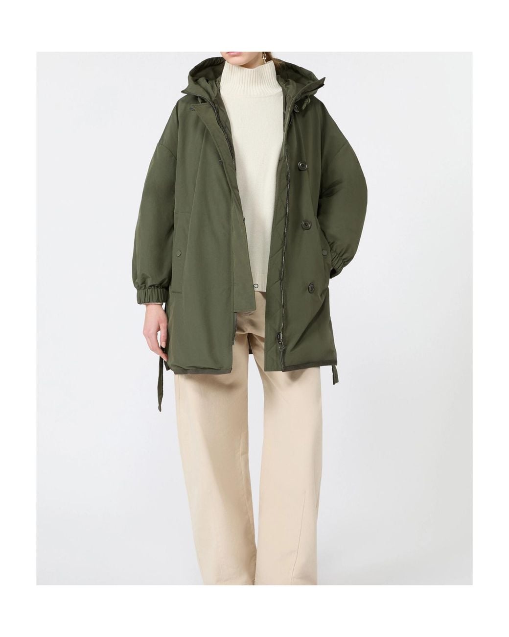 Weekend by Maxmara Green Reversible Parka