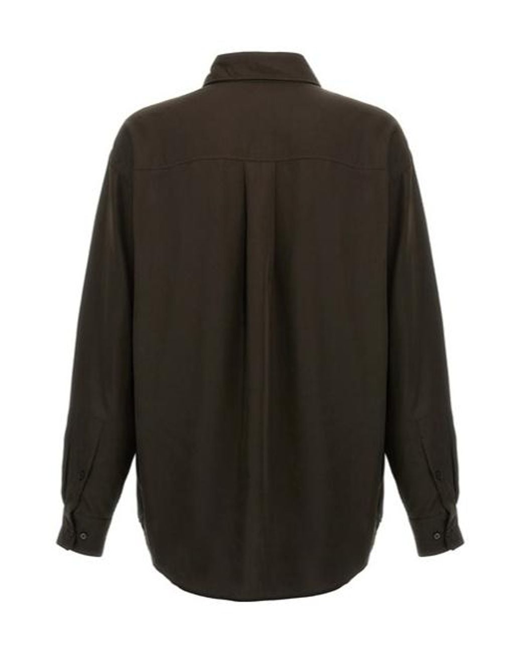 Lemaire Gray Long-Sleeved Button-Up Shirt for men
